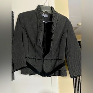 Elegant skirt and coat set! Black and white checkered. Size 6